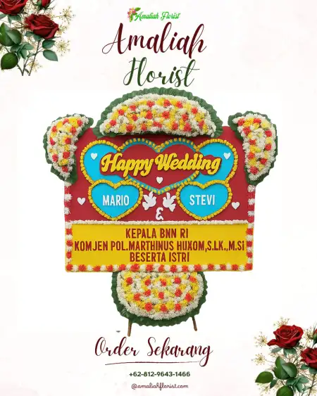 Papan Bunga Pernikahan Jati Karya